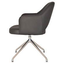 Lex Vinyl Trestle Armchairs (Set of 2)